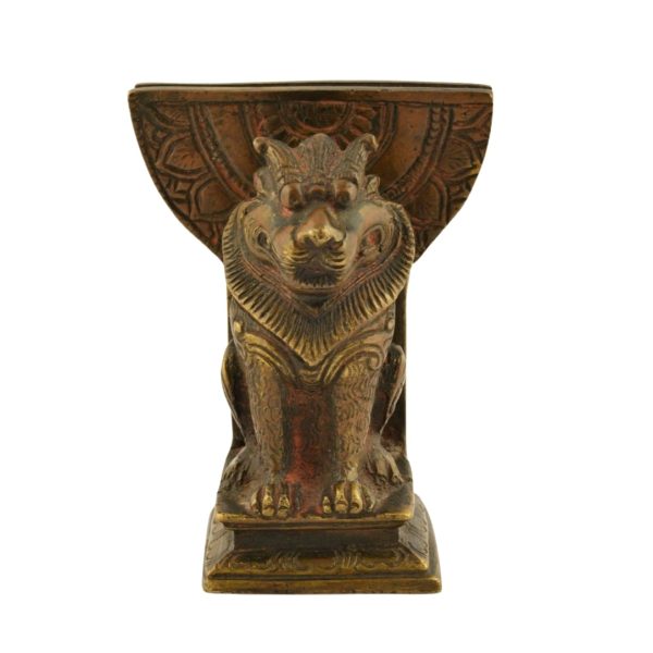 India,antique bronze figure of Horned Lion(Vyala/Vidala),19thC