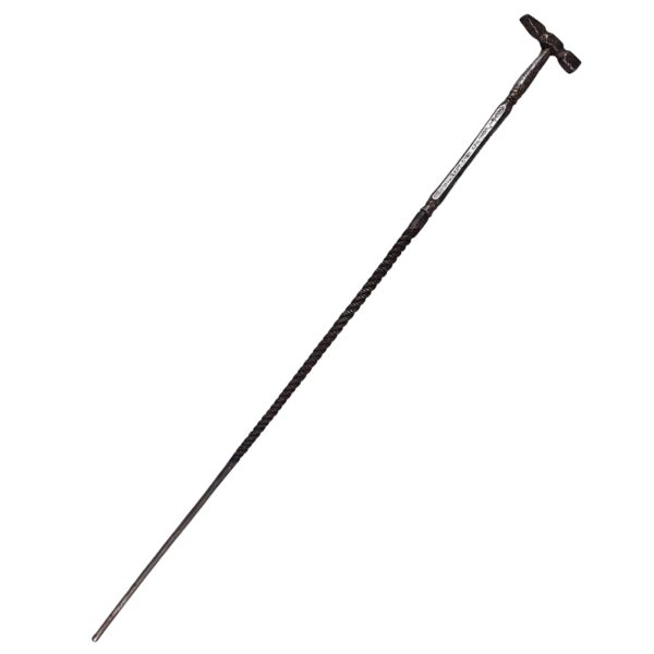 Antique Russian Zlatoust stainless steel walking stick, 19thC