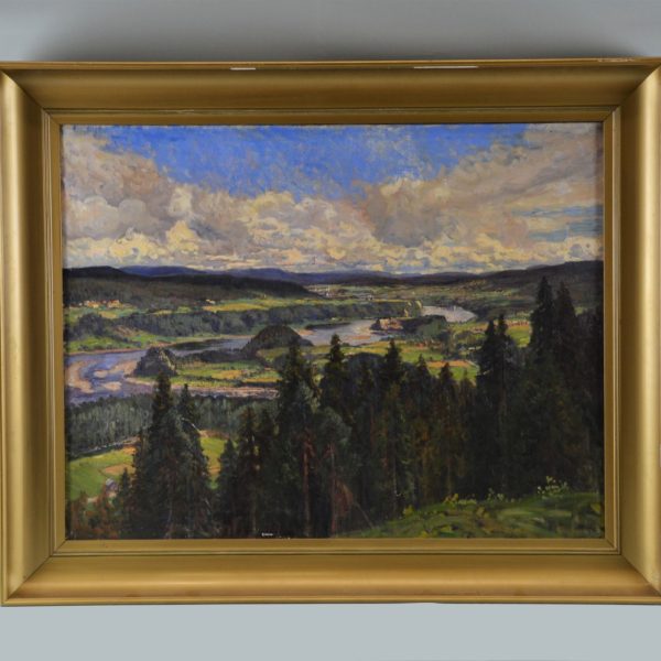 Anton Genberg,oil on canvas ,,Fjällandskap,,