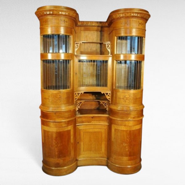 Antique Russian National Romantic style cupboard,late 19thC